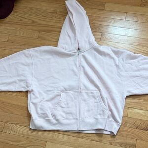 Hollister Light Pink Hoodie with Zip